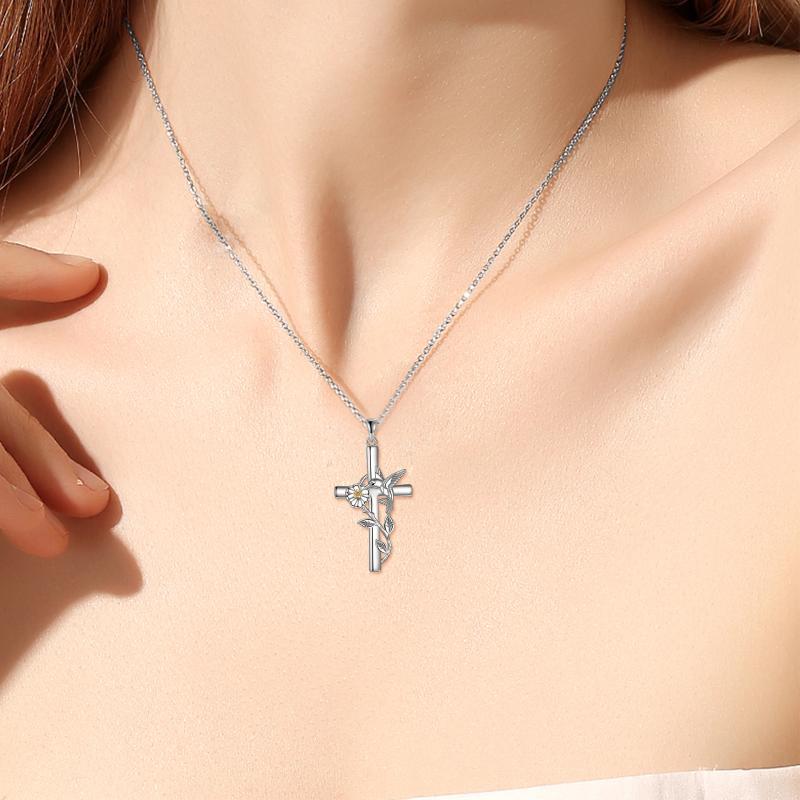 Hummingbird Cross Necklace