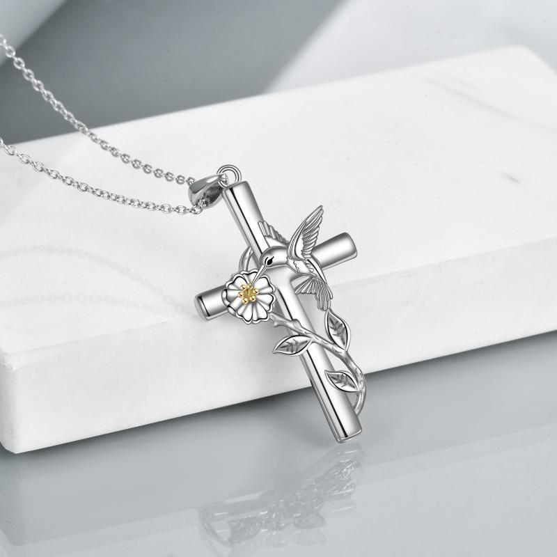 Hummingbird Cross Necklace