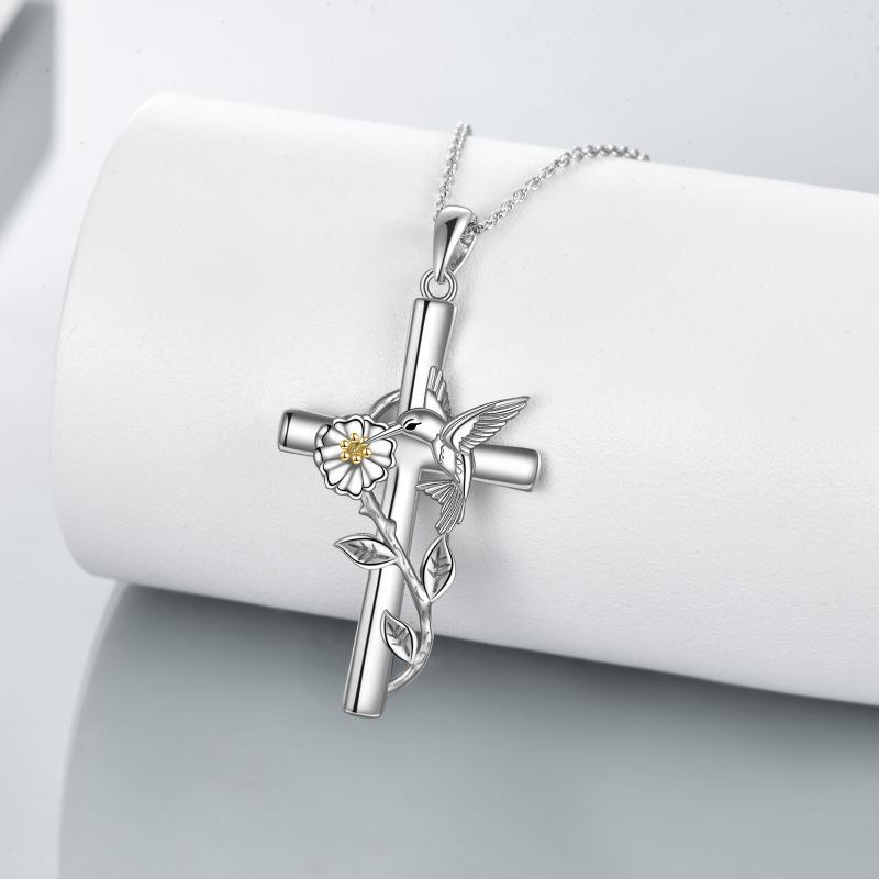 Hummingbird Cross Necklace